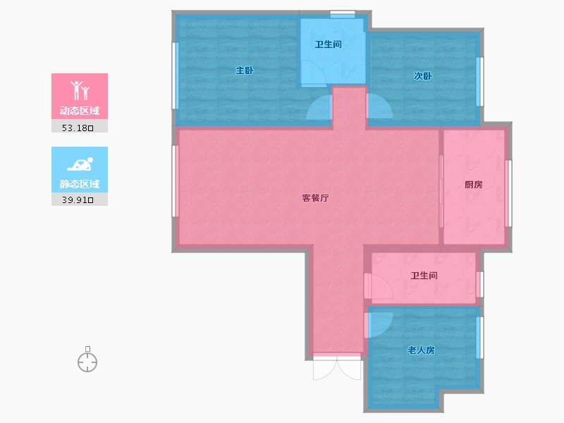 天津-天津市-融创御园-83.72-户型库-动静分区