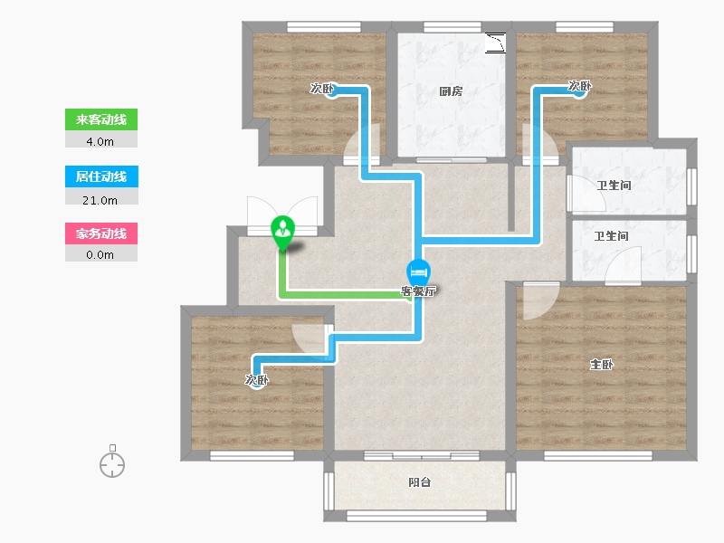 浙江省-温州市-华董鳌江首府-97.60-户型库-动静线