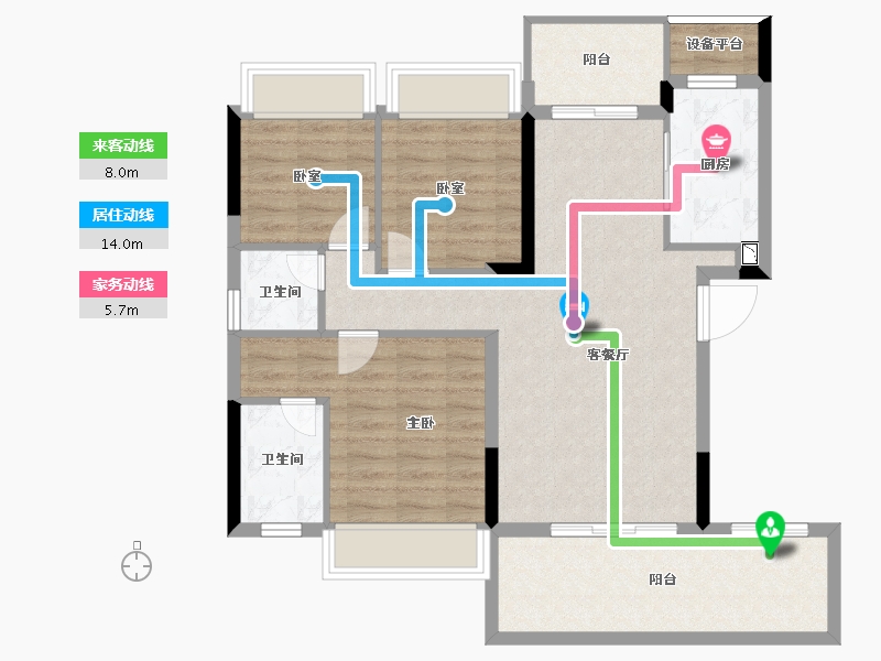 湖北省-恩施土家族苗族自治州-利川四季・未来城-89.49-户型库-动静线