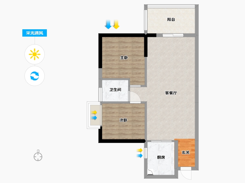 广东省-东莞市-春风格拉斯-63.21-户型库-采光通风