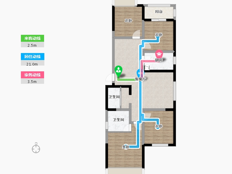 河南省-郑州市-融创兰园-89.13-户型库-动静线