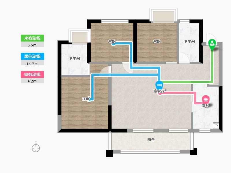 广东省-东莞市-春风格拉斯-83.21-户型库-动静线