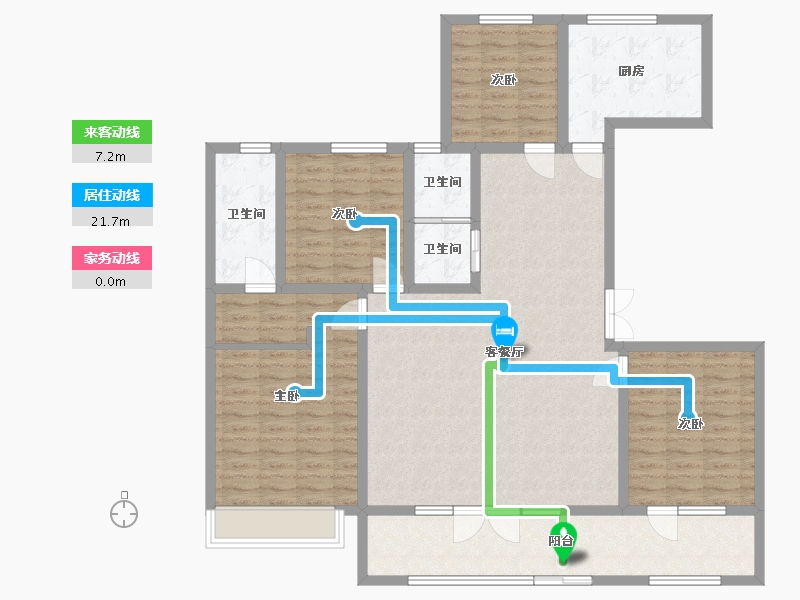 山东省-淄博市-黄金城-134.88-户型库-动静线