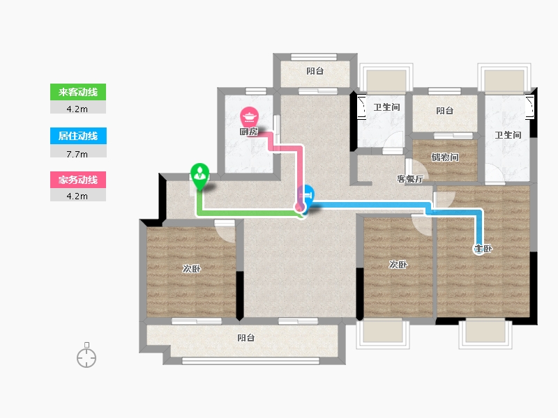 广东省-广州市-东原印江澜-96.09-户型库-动静线