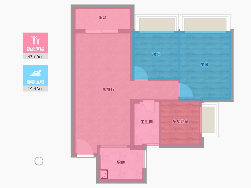 广东省-珠海市-碧桂园保利海悦天境花园-58.94-户型库-动静分区