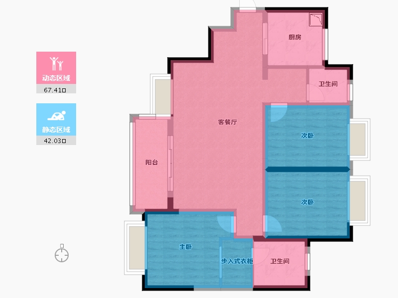 四川省-成都市-朗诗熙华府-97.41-户型库-动静分区