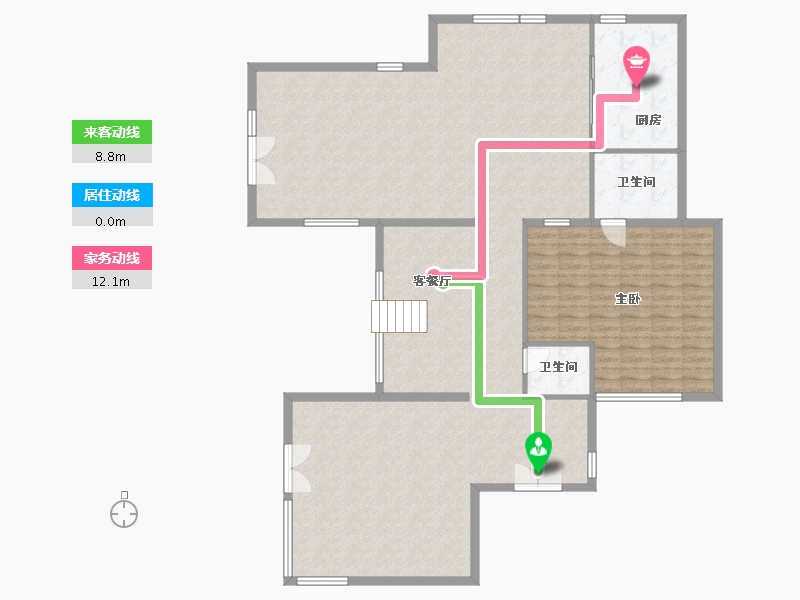 天津-天津市-绿地乾逅院-164.08-户型库-动静线