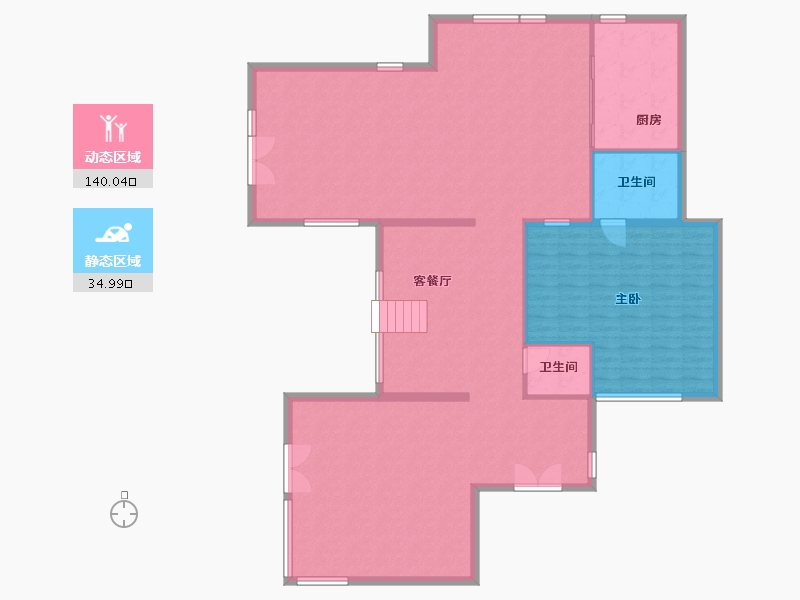 天津-天津市-绿地乾逅院-164.08-户型库-动静分区