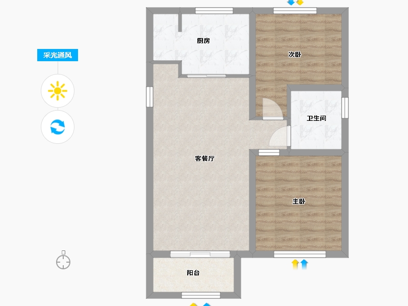 天津-天津市-青果青城禧塘-68.00-户型库-采光通风