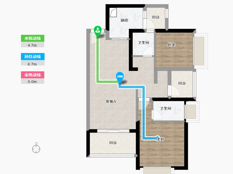 广东省-珠海市-横琴华发广场-68.31-户型库-动静线