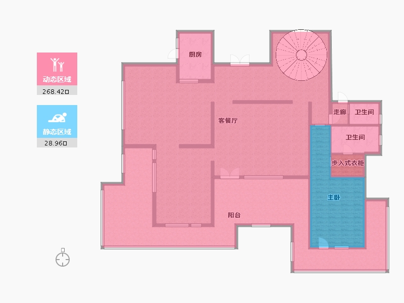 天津-天津市-绿地乾逅院-272.22-户型库-动静分区