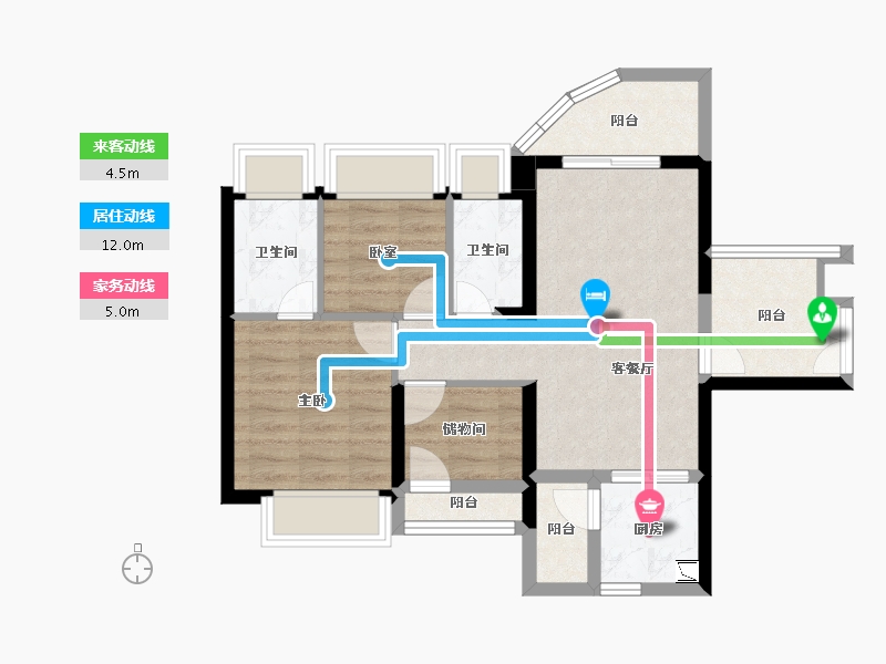 广东省-珠海市-横琴华发广场-66.11-户型库-动静线