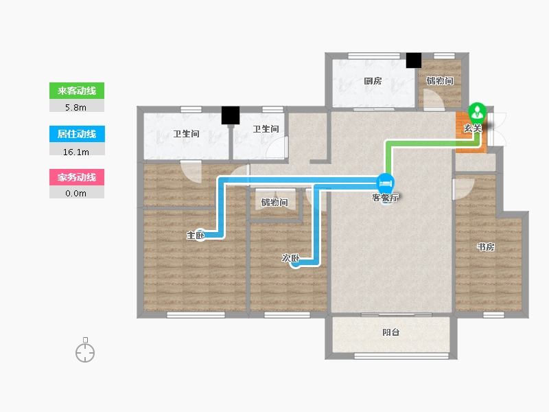 天津-天津市-中昂安纳西小镇-109.60-户型库-动静线