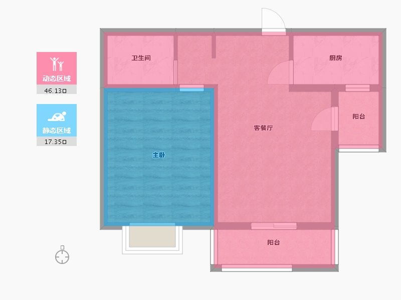 河北省-石家庄市-新合国际锦合园-56.00-户型库-动静分区