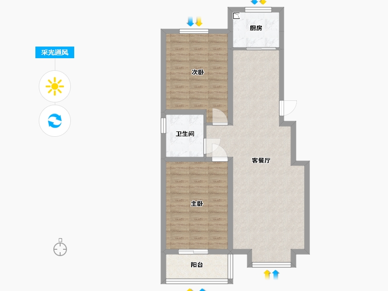 河北省-承德市-泰悦府-74.61-户型库-采光通风