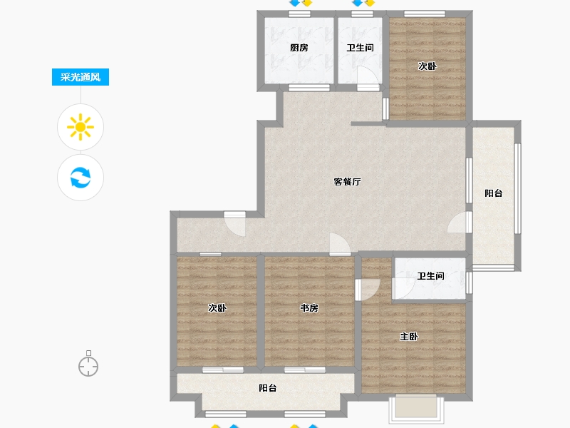 山东省-德州市-清河公馆-121.23-户型库-采光通风