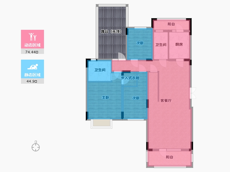 湖北省-武汉市-海伦国际-122.56-户型库-动静分区