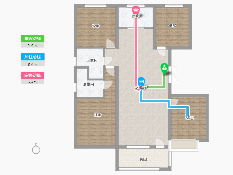 山东省-德州市-荣盛国际高尔夫温泉小镇-114.40-户型库-动静线