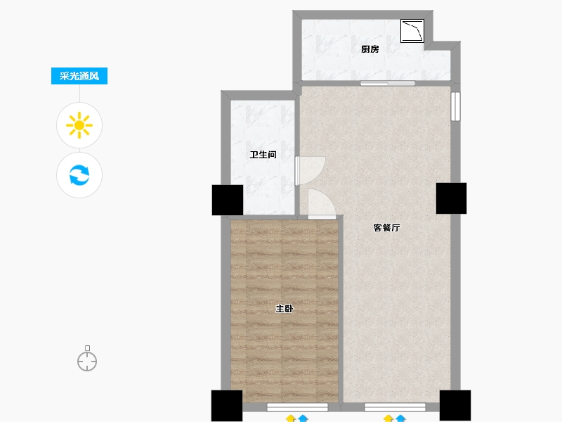 河北省-石家庄市-中冶盛世国际广场-56.22-户型库-采光通风