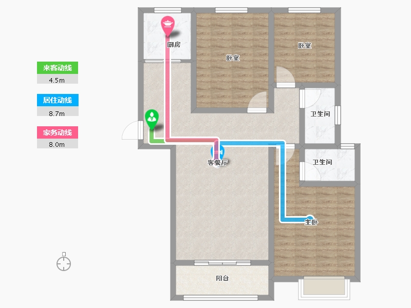 河南省-安阳市-上城公馆北郡-99.20-户型库-动静线