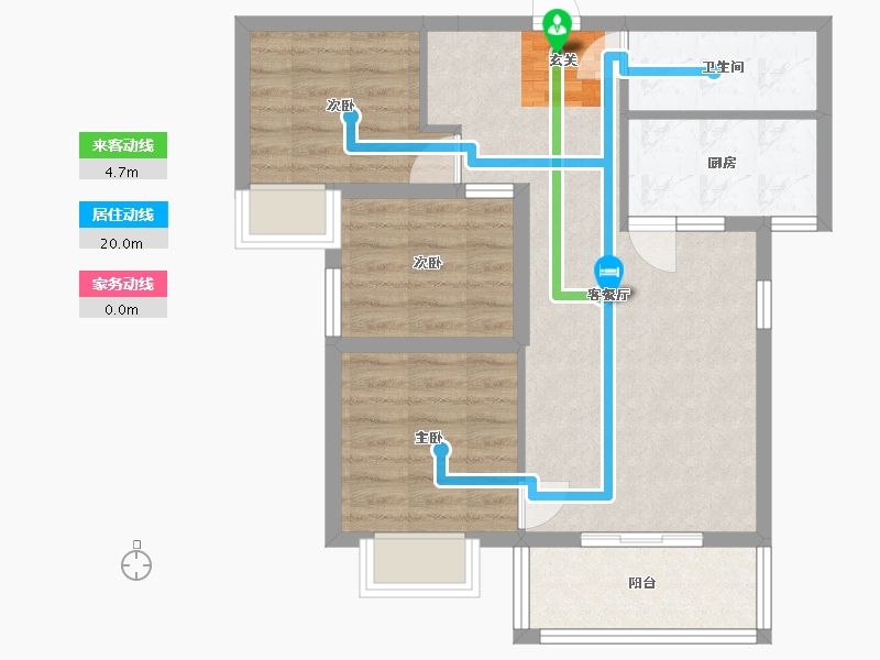 河北省-石家庄市-滨河华府三期-65.91-户型库-动静线