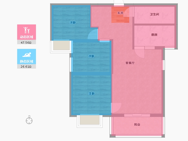 河北省-石家庄市-滨河华府三期-65.91-户型库-动静分区