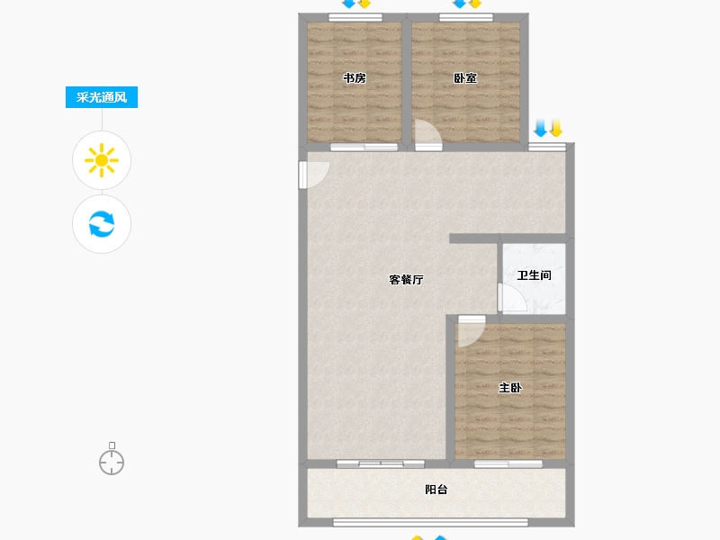 山西省-太原市-怡和国际教育小镇-100.00-户型库-采光通风