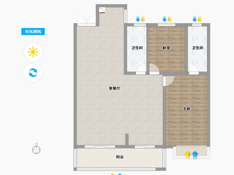 山西省-太原市-怡和国际教育小镇-113.60-户型库-采光通风