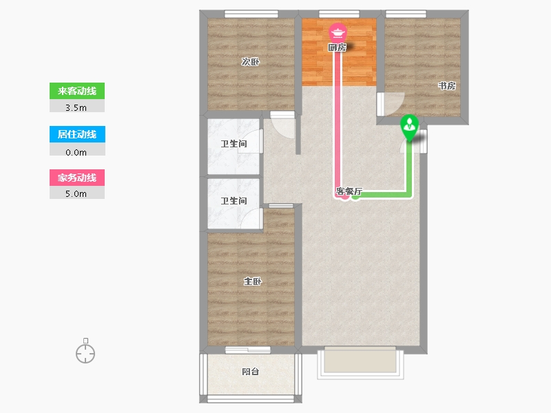 河北省-石家庄市-滨河华府三期-79.56-户型库-动静线