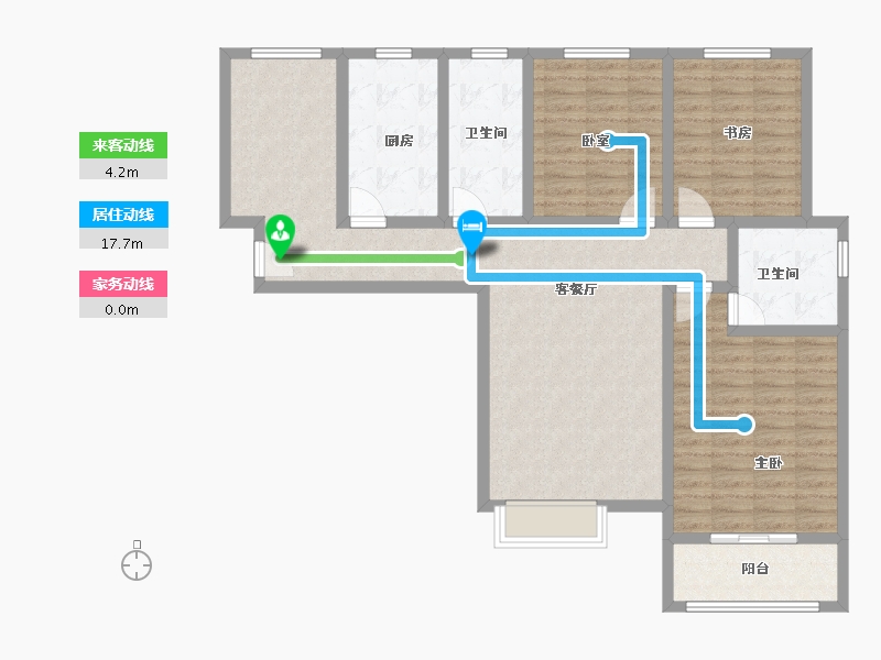 河南省-安阳市-上城公馆北郡-111.20-户型库-动静线