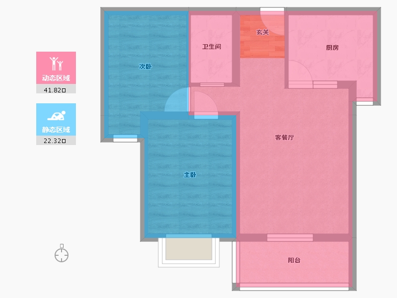 河北省-石家庄市-滨河华府三期-56.39-户型库-动静分区