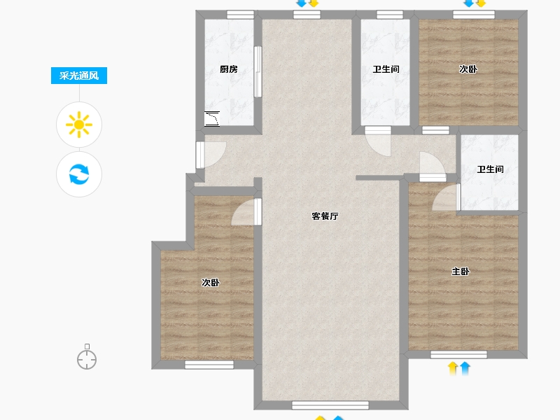 河北省-承德市-泰悦府-95.24-户型库-采光通风