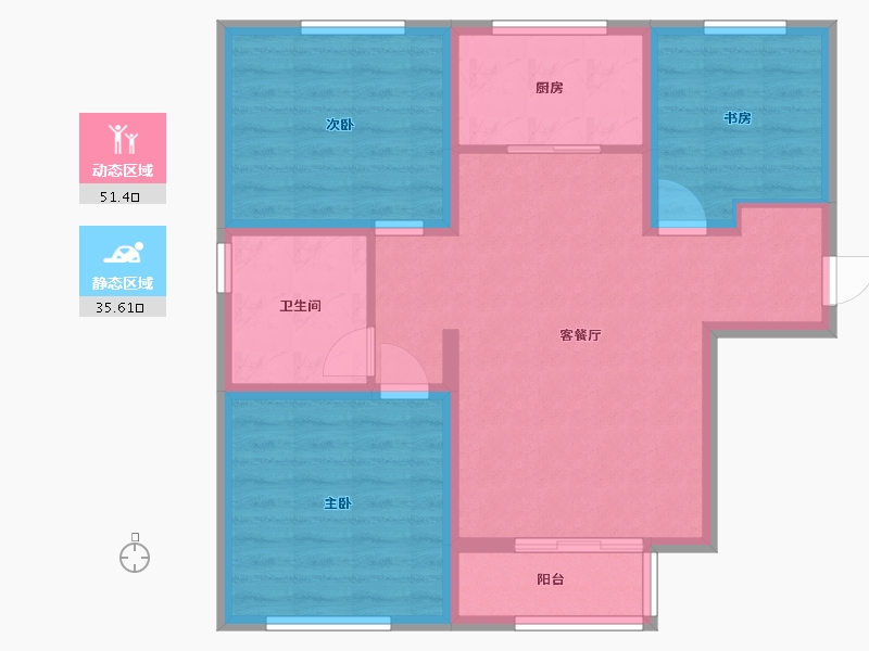 天津-天津市-青果青城禧塘-77.59-户型库-动静分区