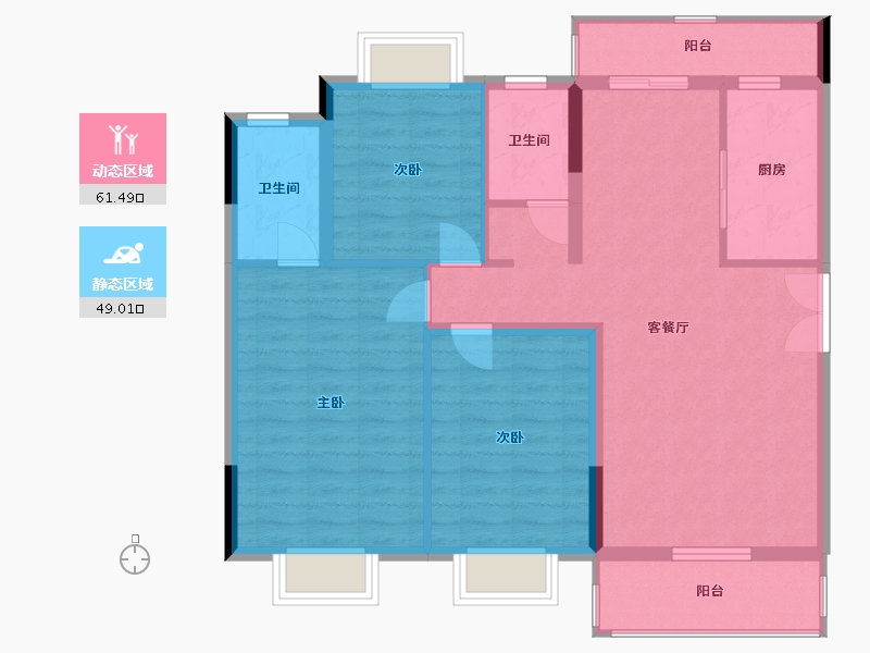 四川省-巴中市-江南尚城-100.04-户型库-动静分区