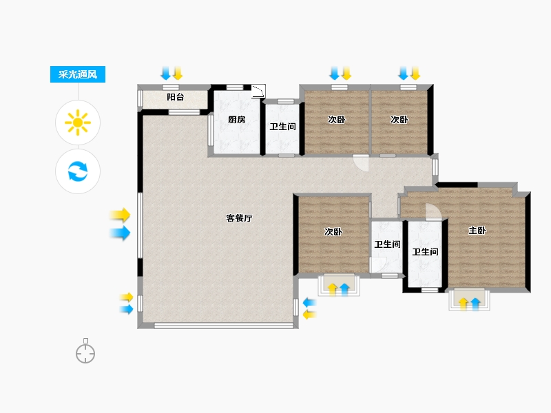 四川省-成都市-建发中央湾区-154.31-户型库-采光通风