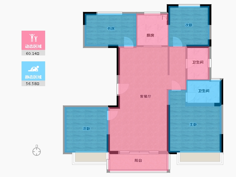 江苏省-淮安市-宝龙世家-105.00-户型库-动静分区