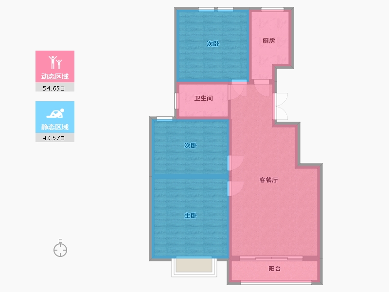 山东省-泰安市-源兴锦城-88.01-户型库-动静分区