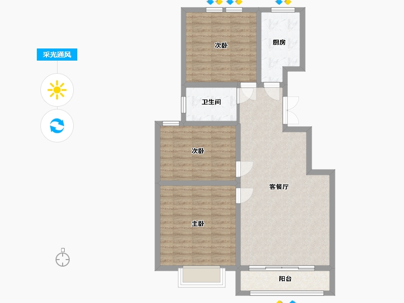 山东省-泰安市-源兴锦城-88.01-户型库-采光通风