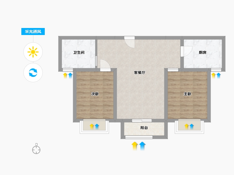 河北省-承德市-泰悦府-63.21-户型库-采光通风