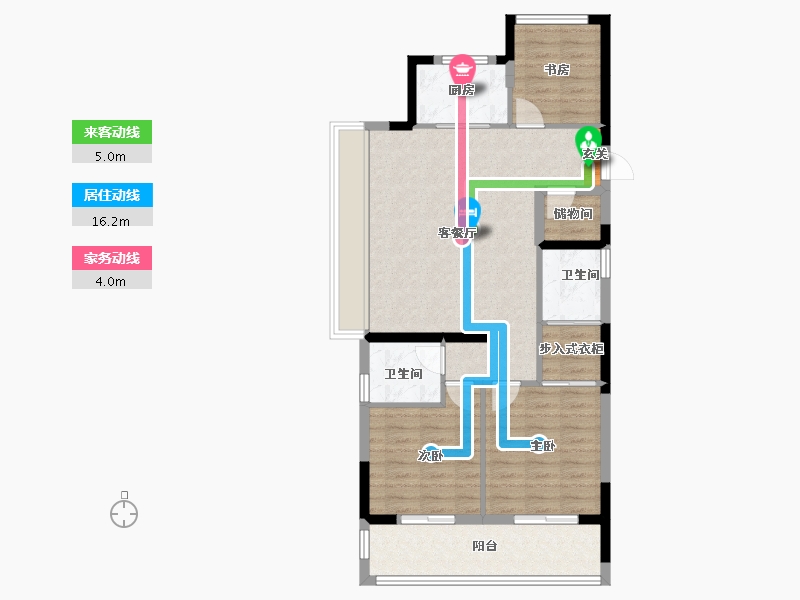 浙江省-杭州市-三盛大家汝悦美境府-87.86-户型库-动静线