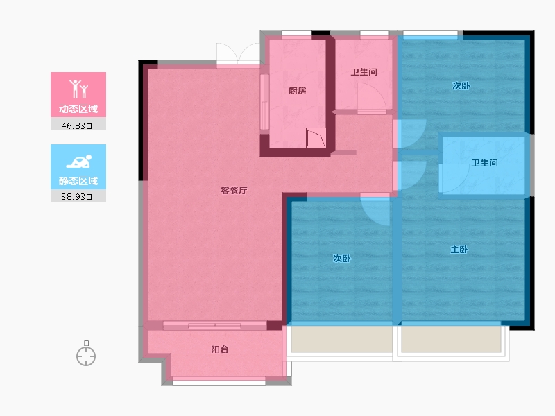 湖北省-黄冈市-华丽一品-75.78-户型库-动静分区