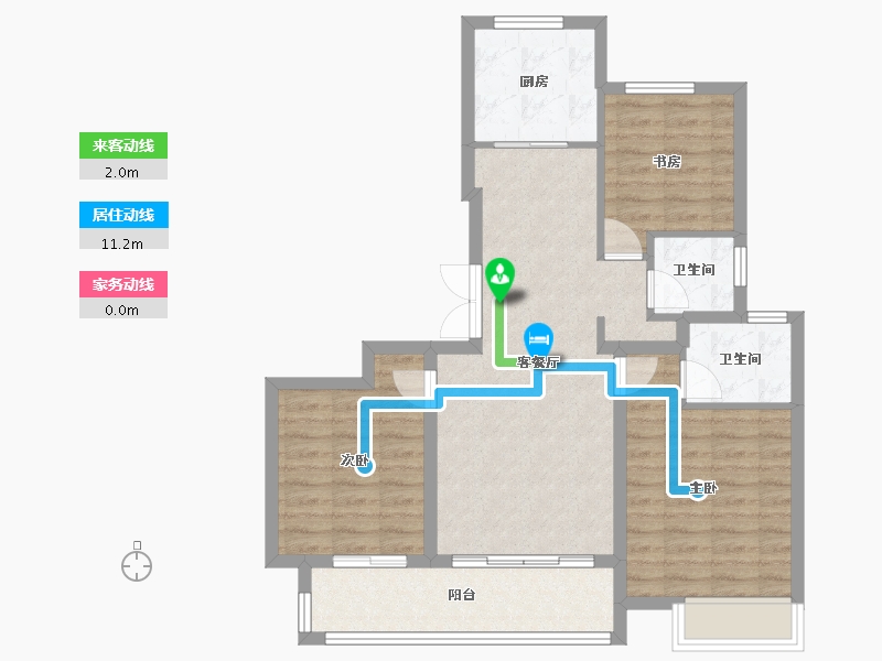 江苏省-盐城市-中船翠湖名邸-81.55-户型库-动静线