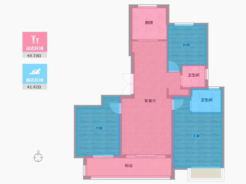 江苏省-盐城市-中船翠湖名邸-81.55-户型库-动静分区