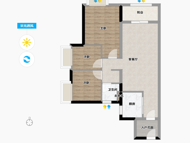 广东省-广州市-中国铁建海悦国际-68.00-户型库-采光通风