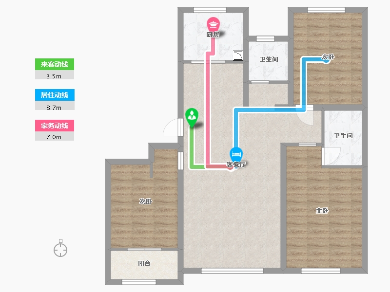 河北省-保定市-颐和雅园-98.40-户型库-动静线