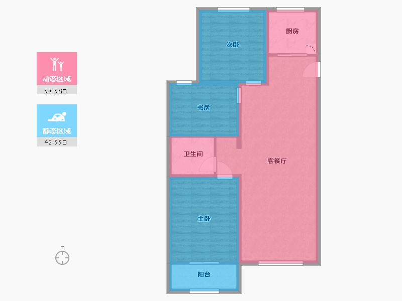 河北省-保定市-颐和雅园-86.40-户型库-动静分区