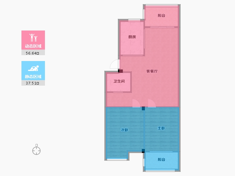 安徽省-合肥市-汉嘉都市森林-86.44-户型库-动静分区