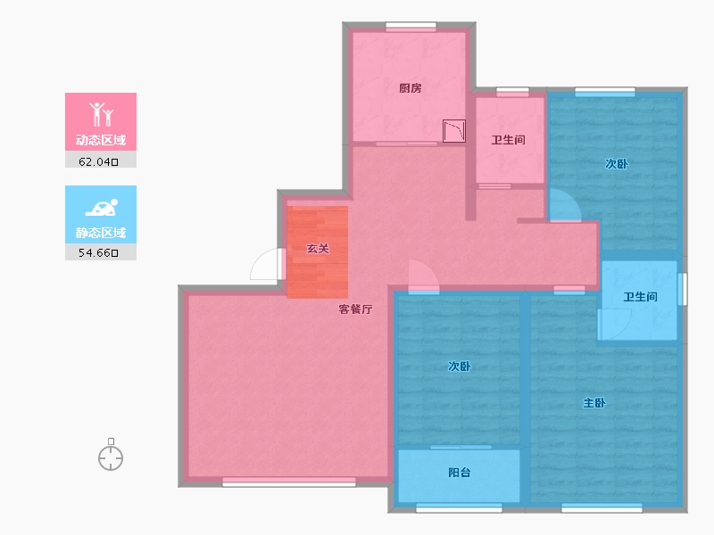 河北省-保定市-颐和雅园-104.80-户型库-动静分区