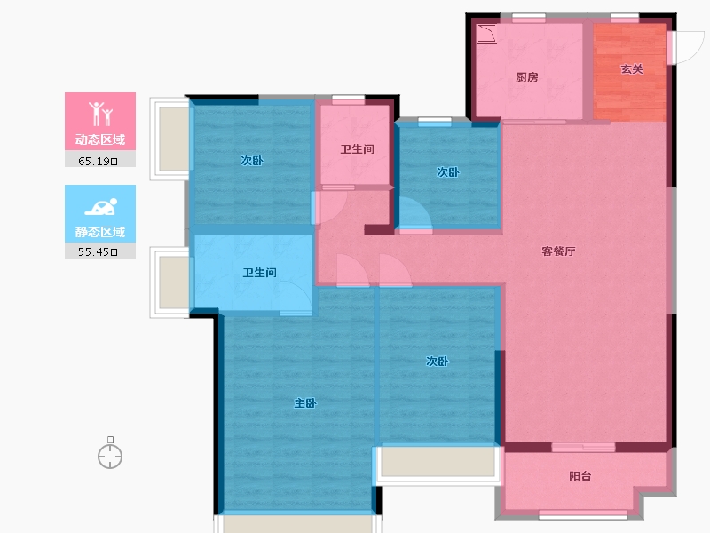 河南省-郑州市-新郑奥园和悦府-108.00-户型库-动静分区