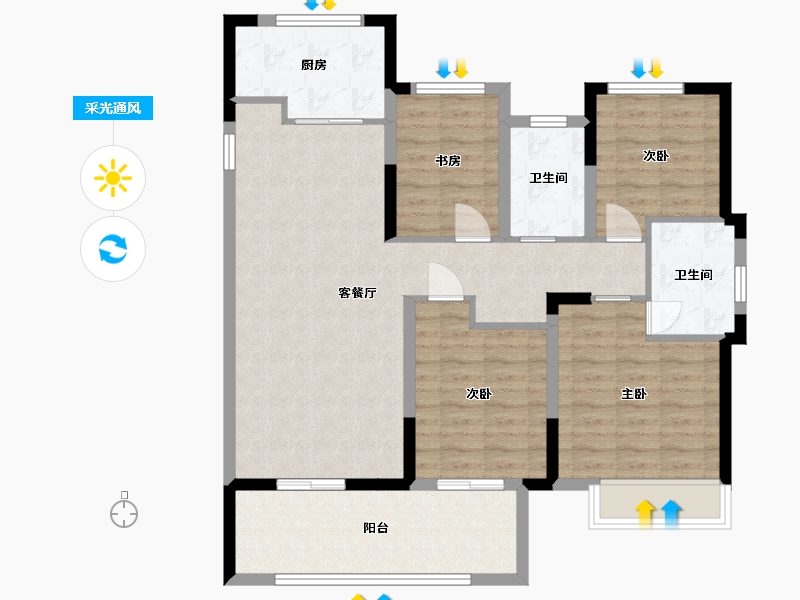 江苏省-无锡市-宝龙TOD未来新城-99.21-户型库-采光通风